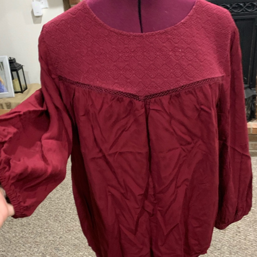 Burgundy detailed tunic